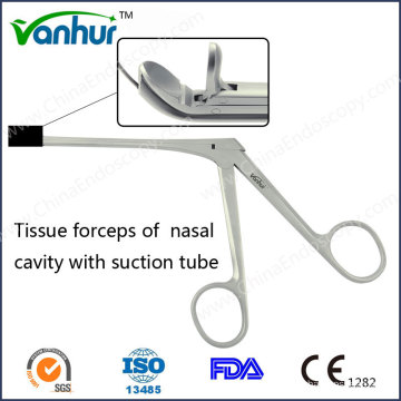 EN T Instruments Pinzas de tejido de la cavidad nasal con tubo de succión